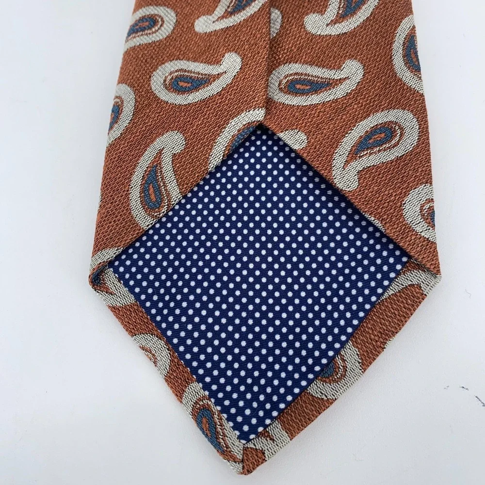 Eton Tie Mens‎ One Size Multi Paisley Silk Classic Luxury Necktie Italy Made NWT